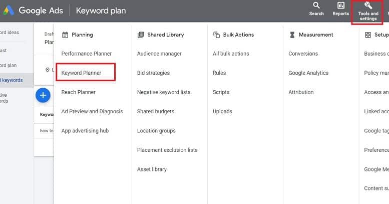 Google Keyword Planner